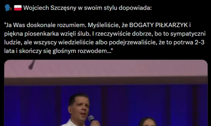 WYPOWIEDŹ Wojciecha Szczęsnego na swojej własnej rocznicy ślubu xD
